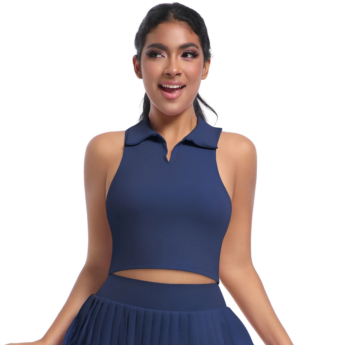 Venturo Gym Sports Top, Sleeveless Yoga Running Crop Tank, Lightweight Breathable Workout Vest for Women’s Activewear