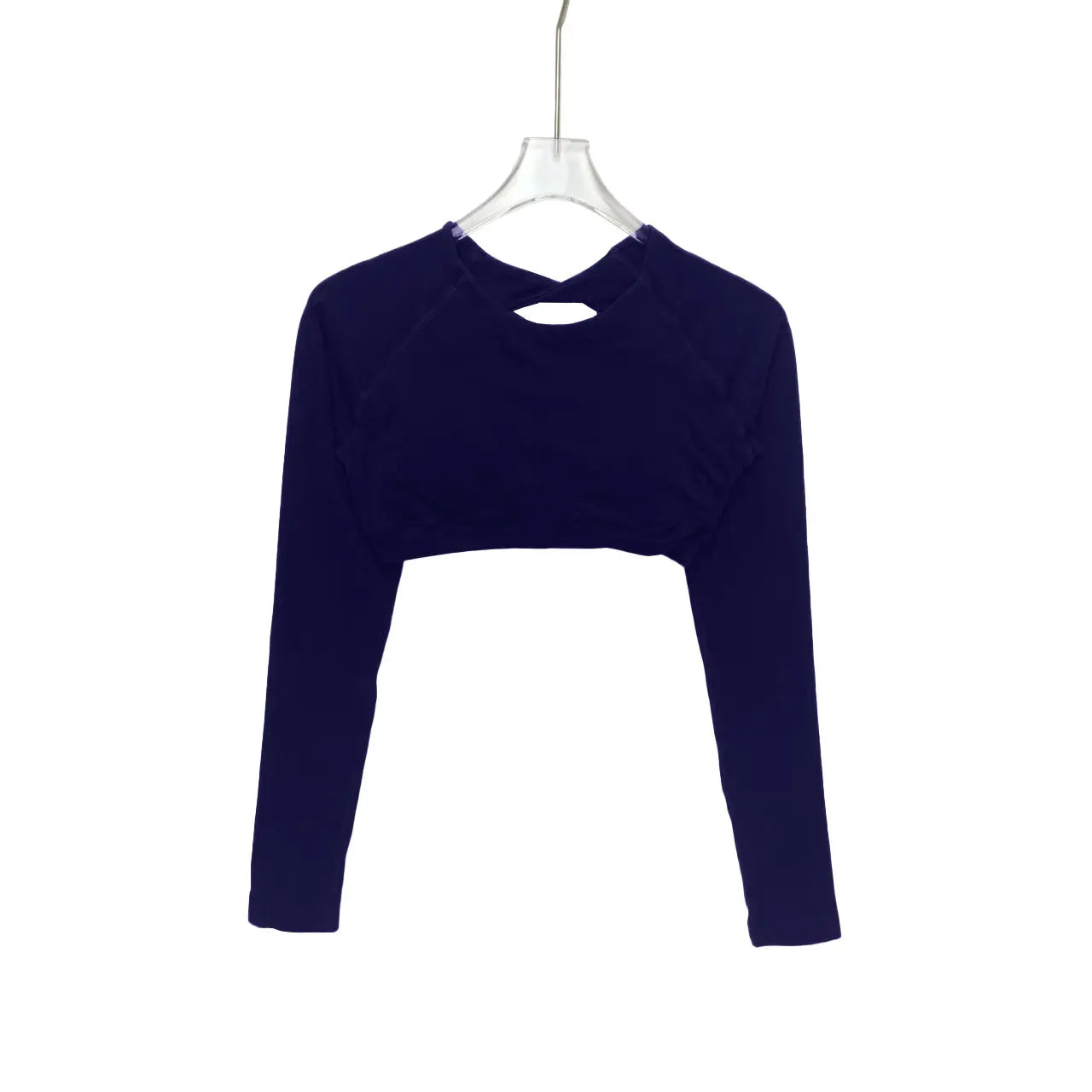 Lorva Women’s Open‑Back Long Sleeve Workout Crop Top, Stretch Compression Sportswear for Yoga, Pilates, Running & Training