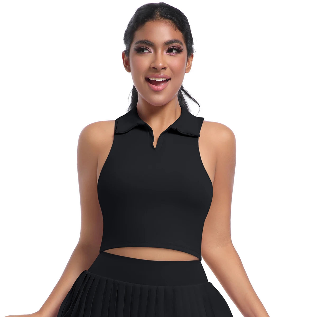 Venturo Gym Sports Top, Sleeveless Yoga Running Crop Tank, Lightweight Breathable Workout Vest for Women’s Activewear