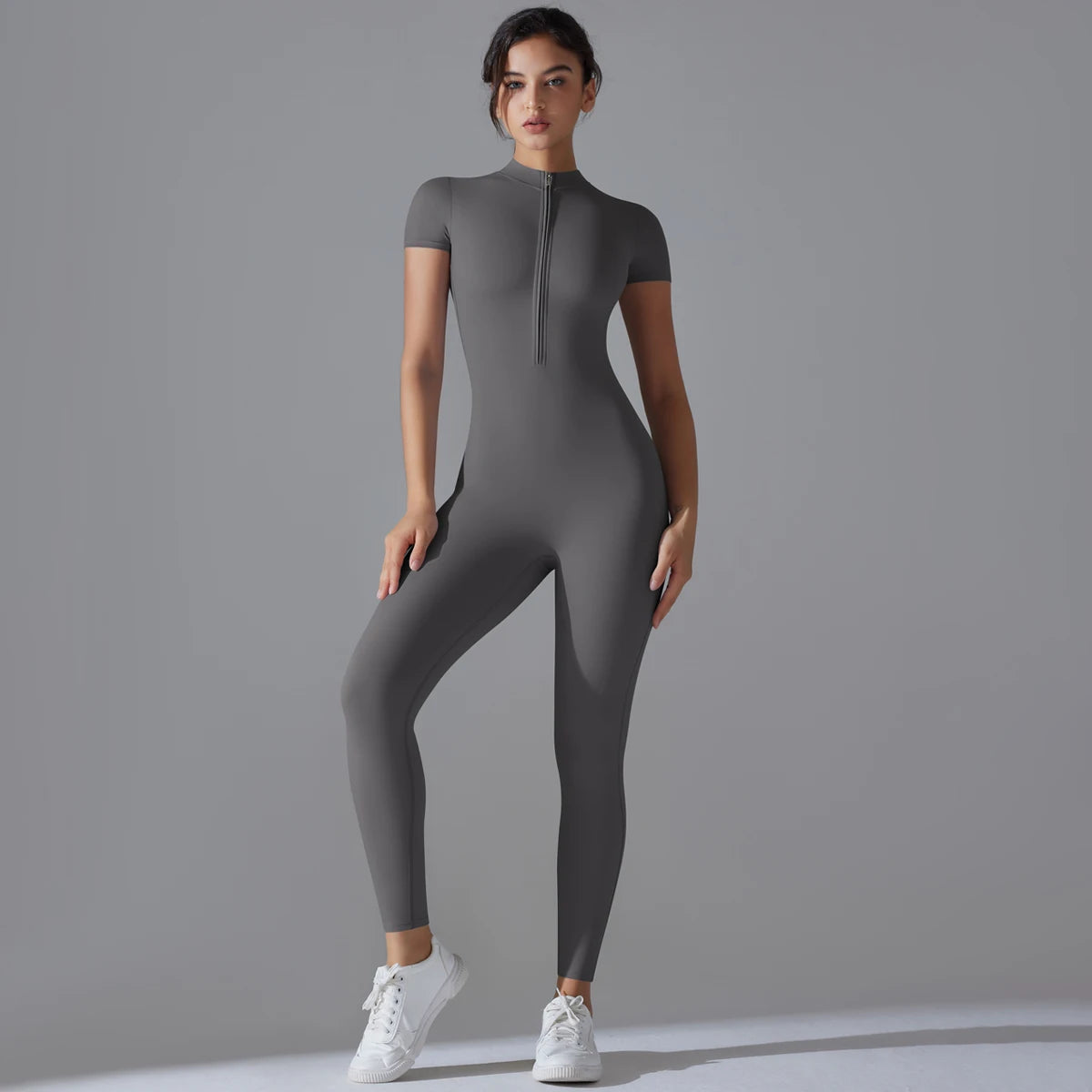 Bria Seamless Yoga Bodysuit for Women, Breathable Quick‑Dry One‑Piece, Contour Slim Fit Sportswear for Training, Pilates & Daily Movement