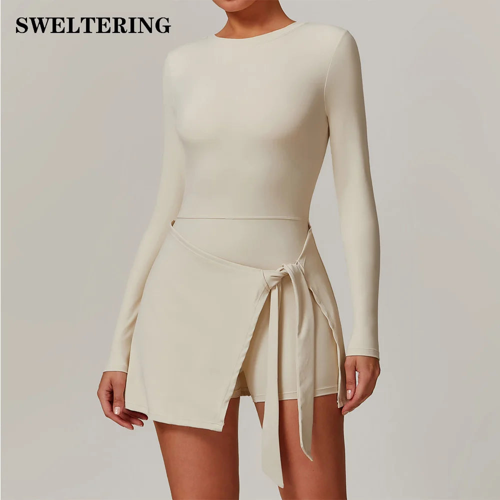 Elvane Women’s Athletic Short Jumpsuit, Push‑Up One‑Piece Gym Romper, Yoga & Fitness Wear