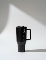 HydroJug 32oz/40oz Stainless Steel Traveler Tumbler, Double Wall Vacuum Insulated Thermal Car Mug, Straw Lid for Iced Coffee & Travel