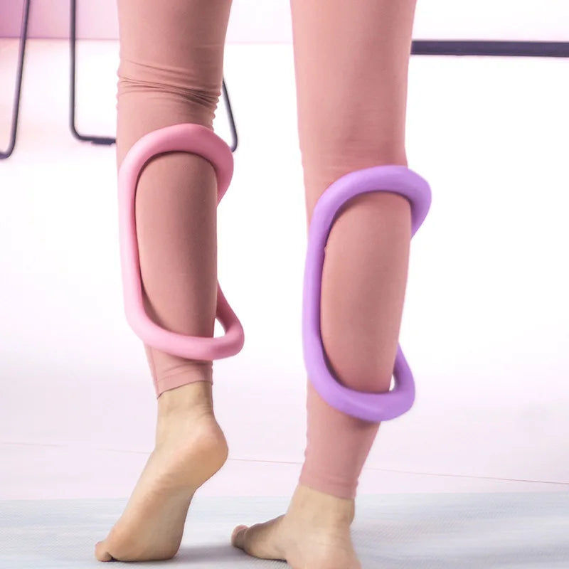 Hard Pilates Ring (Magic Circle) Back Trainer for Yoga & Pilates, Posture Stretch Tool for Arms, Thighs & Calf Training