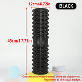 FlexRoll Hollow Column Foam Roller (30/45cm), Deep Muscle Massage Roller for Gym, Yoga & Rehabilitation