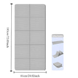 Belunvia Foldable TPE Travel Yoga Mat, Double-Sided Non-Slip Exercise Mat for Pilates, Stretching & Floor Workouts