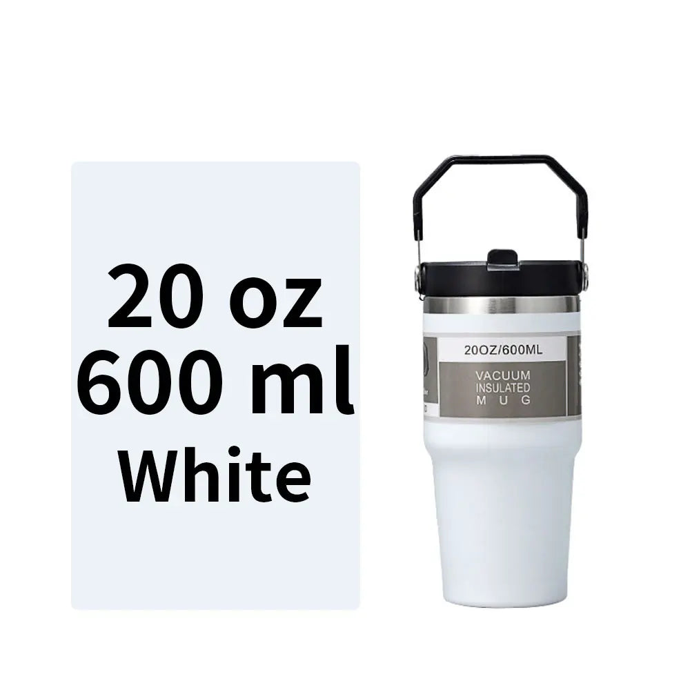 NEXASIL 30oz Tumbler with Straw Sipper Water Bottle for Adults Vacuum Insulated Mug Travel Tumbler | 890ml