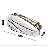Great Speed 2025 RH6 Tennis Racquet Bag, White, 6R Unisex Backpack/Shoulder Carry for Tennis, Squash & Badminton