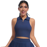 Venturo Gym Sports Top, Sleeveless Yoga Running Crop Tank, Lightweight Breathable Workout Vest for Women’s Activewear