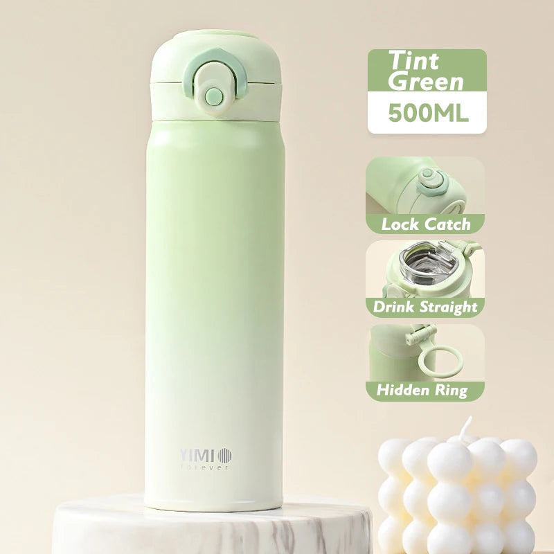 Yimi Portable 500ml 316 Stainless Steel Thermos | Vacuum Insulated Travel Tumbler Water Bottle & Coffee Cup