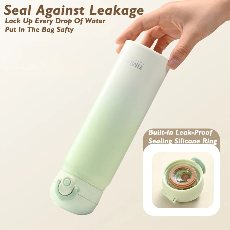 Yimi Portable 500ml 316 Stainless Steel Thermos | Vacuum Insulated Travel Tumbler Water Bottle & Coffee Cup