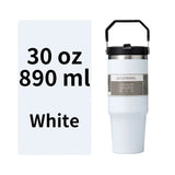NEXASIL 30oz Tumbler with Straw Sipper Water Bottle for Adults Vacuum Insulated Mug Travel Tumbler | 890ml