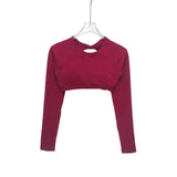 Lorva Women’s Open‑Back Long Sleeve Workout Crop Top, Stretch Compression Sportswear for Yoga, Pilates, Running & Training