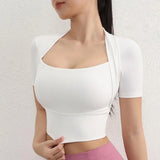 Cloud Hide's Women Long Sleeve Yoga Crop Top, Soft Stretch Fitness T‑Shirt, Breathable Gym Blouse for Workout Training, Fall/Winter Sportswear