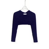 Lorva Women’s Open‑Back Long Sleeve Workout Crop Top, Stretch Compression Sportswear for Yoga, Pilates, Running & Training