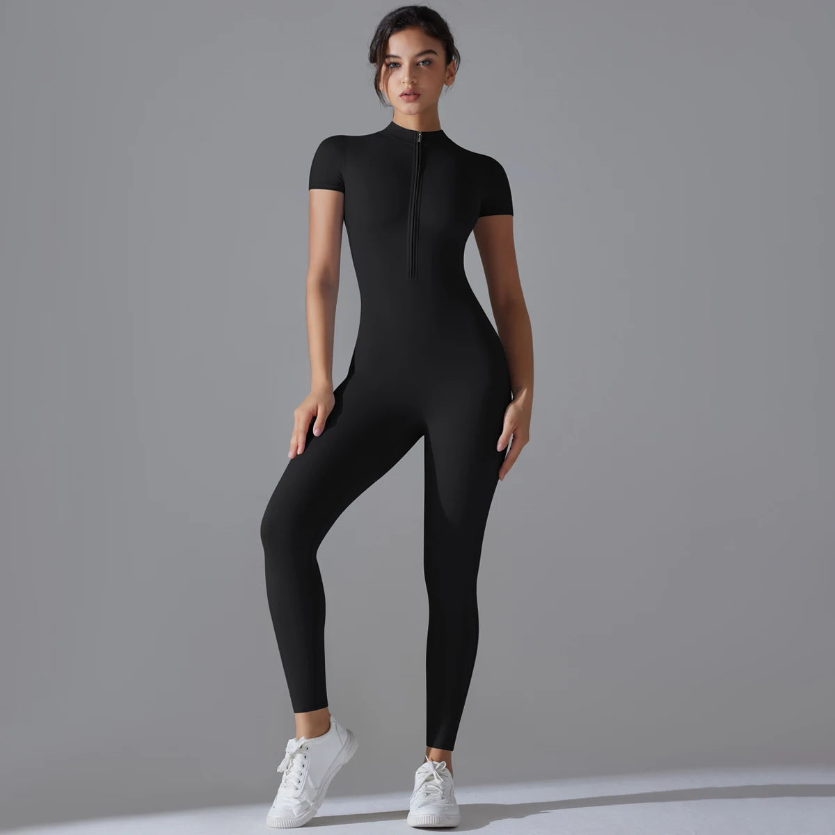Bria Seamless Yoga Bodysuit for Women, Breathable Quick‑Dry One‑Piece, Contour Slim Fit Sportswear for Training, Pilates & Daily Movement