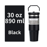 NEXASIL 30oz Tumbler with Straw Sipper Water Bottle for Adults Vacuum Insulated Mug Travel Tumbler | 890ml