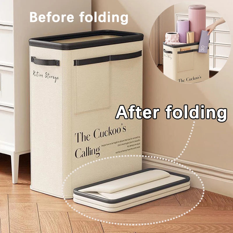 UrbanNest Foldable Waterproof Storage Basket, Large Capacity Yoga Mat & Sports Gear Organizer, Laundry/Dirty Clothes Hamper Bag