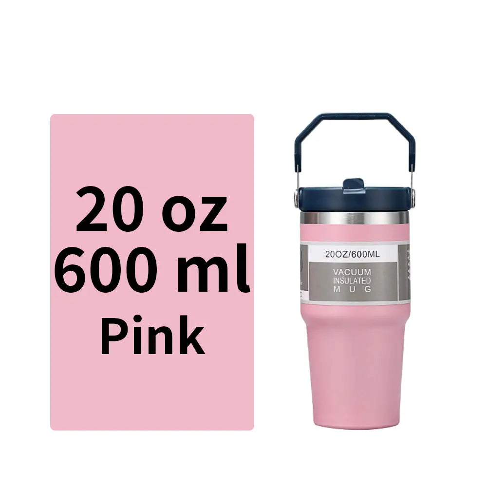 NEXASIL 30oz Tumbler with Straw Sipper Water Bottle for Adults Vacuum Insulated Mug Travel Tumbler | 890ml