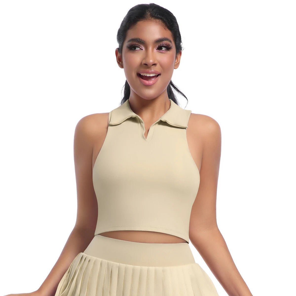 Venturo Gym Sports Top, Sleeveless Yoga Running Crop Tank, Lightweight Breathable Workout Vest for Women’s Activewear