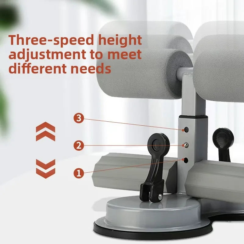 Caden Sit‑Up Helper with Dual Suction Cups, Non‑Slip Floor Foot Holder with Drawstring Fix, Home Fitness Abdominal Exercise Equipment