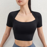 Cloud Hide's Women Long Sleeve Yoga Crop Top, Soft Stretch Fitness T‑Shirt, Breathable Gym Blouse for Workout Training, Fall/Winter Sportswear